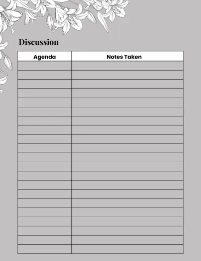 Free Spa Meeting Planner Template to Edit Online