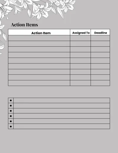 Free Spa Meeting Planner Template to Edit Online