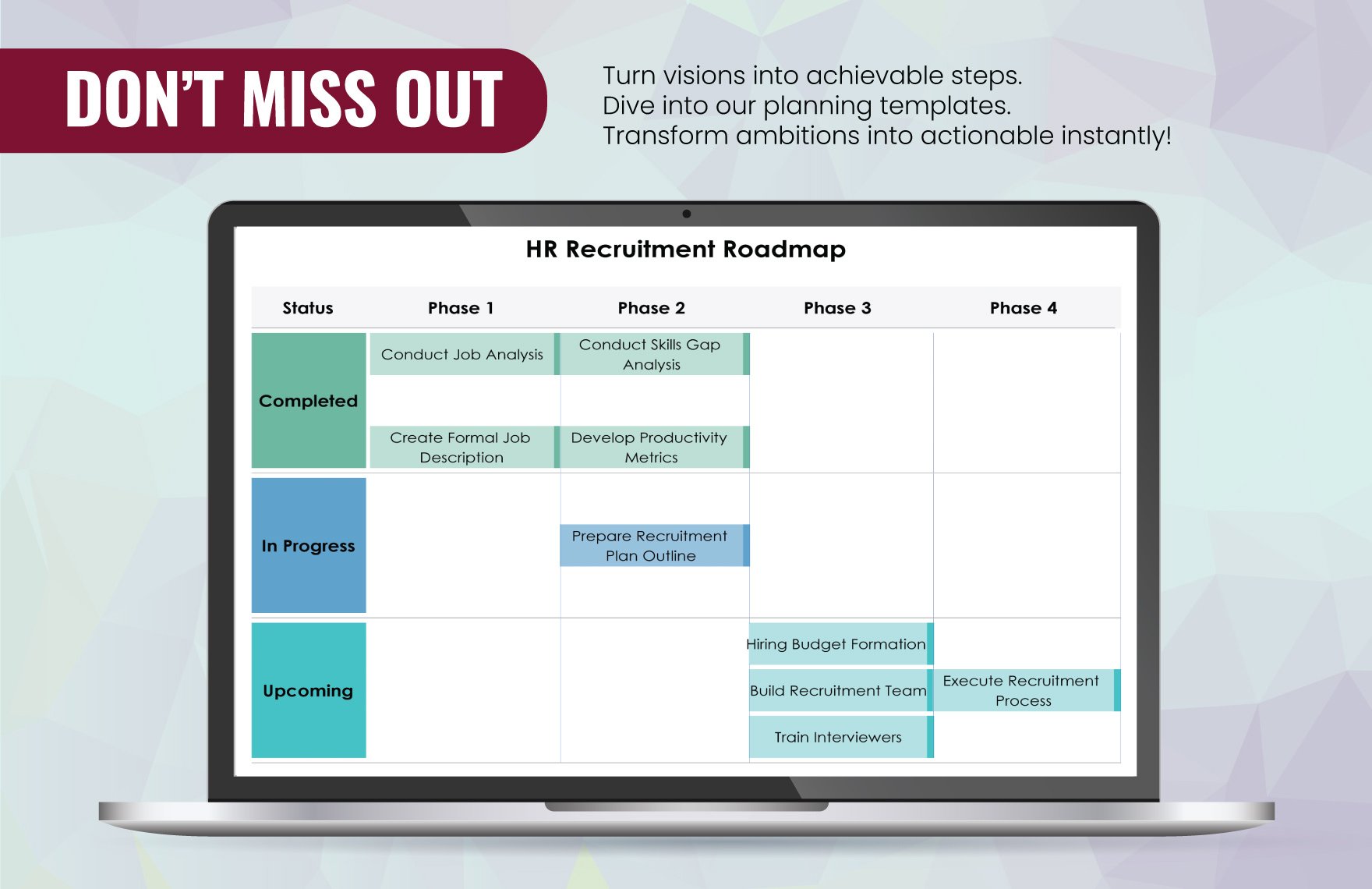 HR Recruitment Roadmap Template