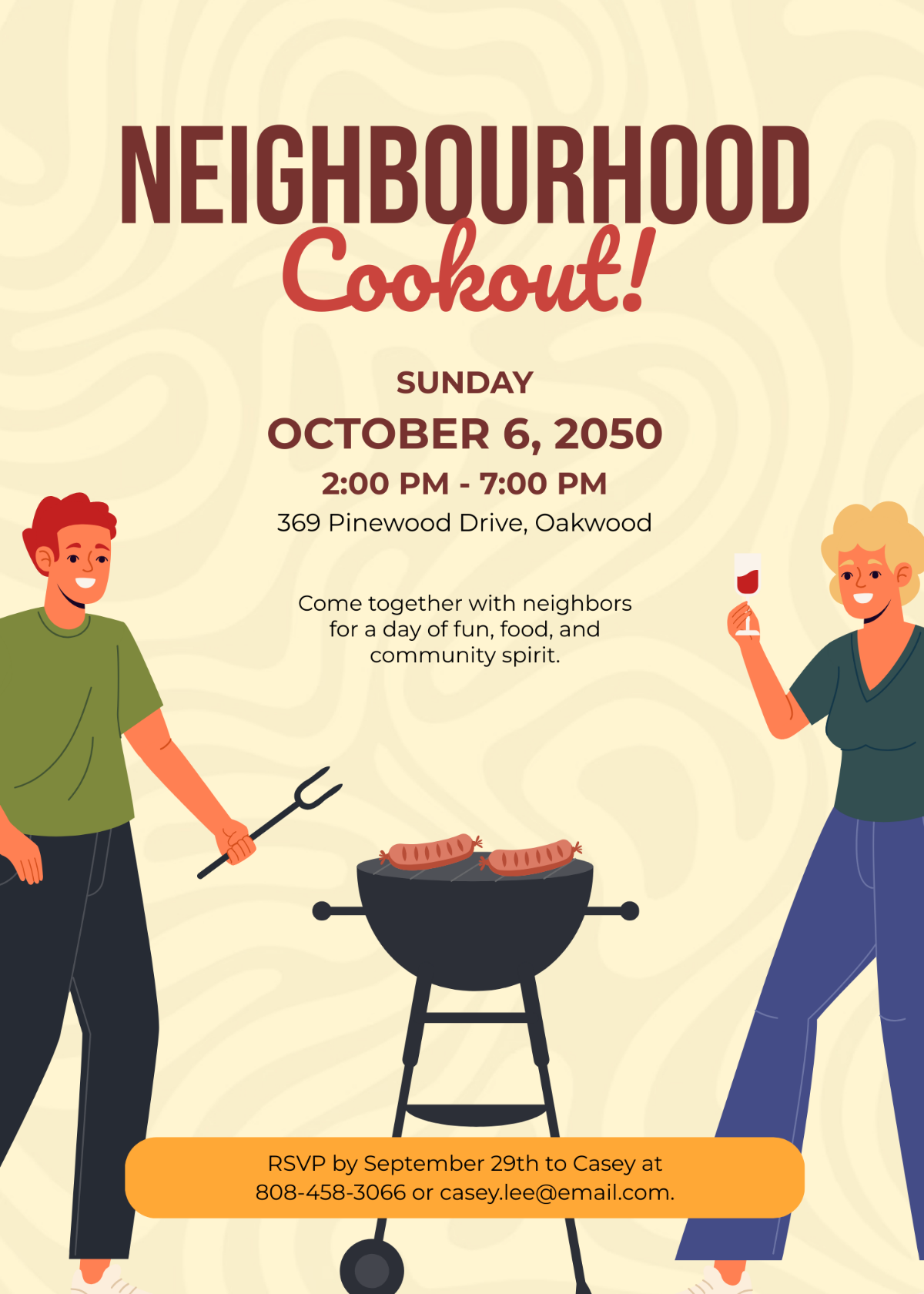 Neighbourhood Cookout Invitation