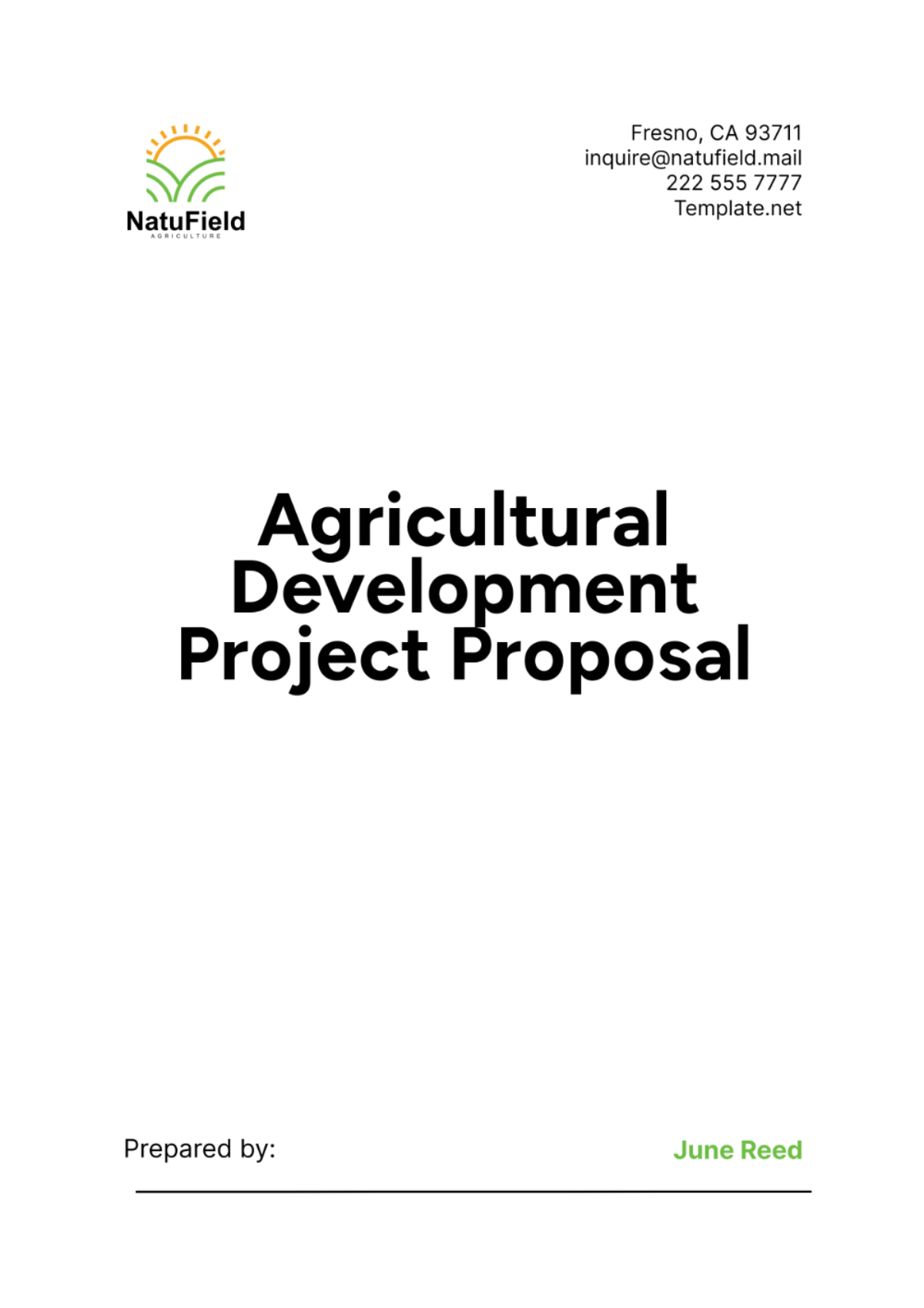 Agricultural Development Project Proposal Template - Edit Online & Download