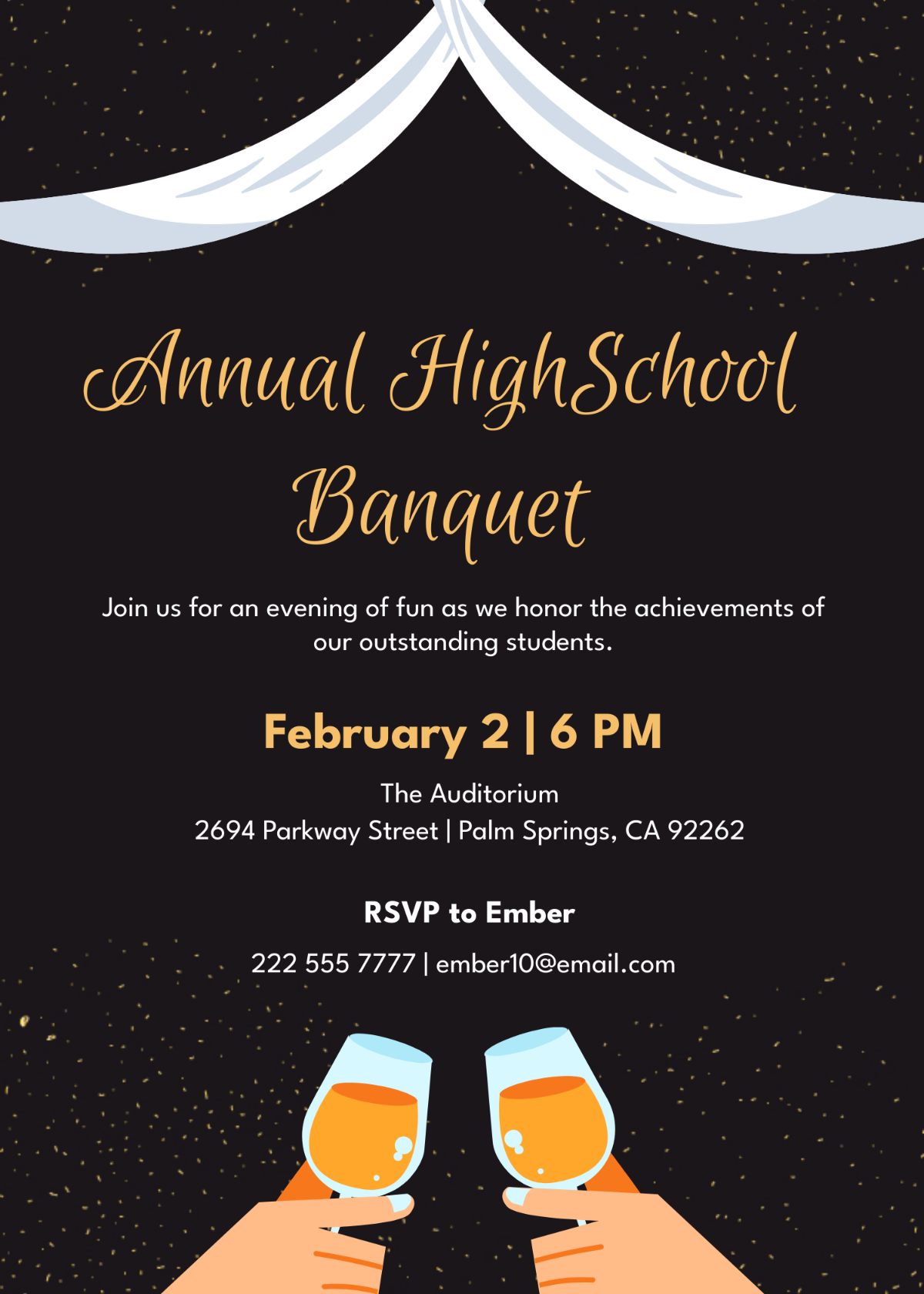 High School Banquet Invitation