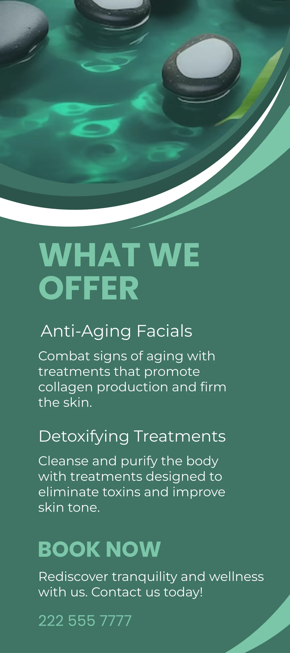 Free Spa Marketing DL Card Template to Edit Online