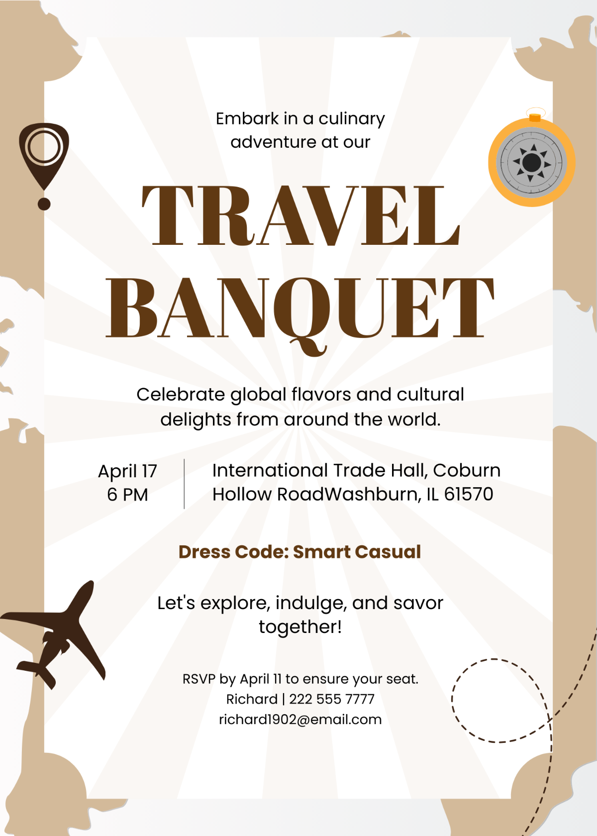 Travel Banquet Invitation