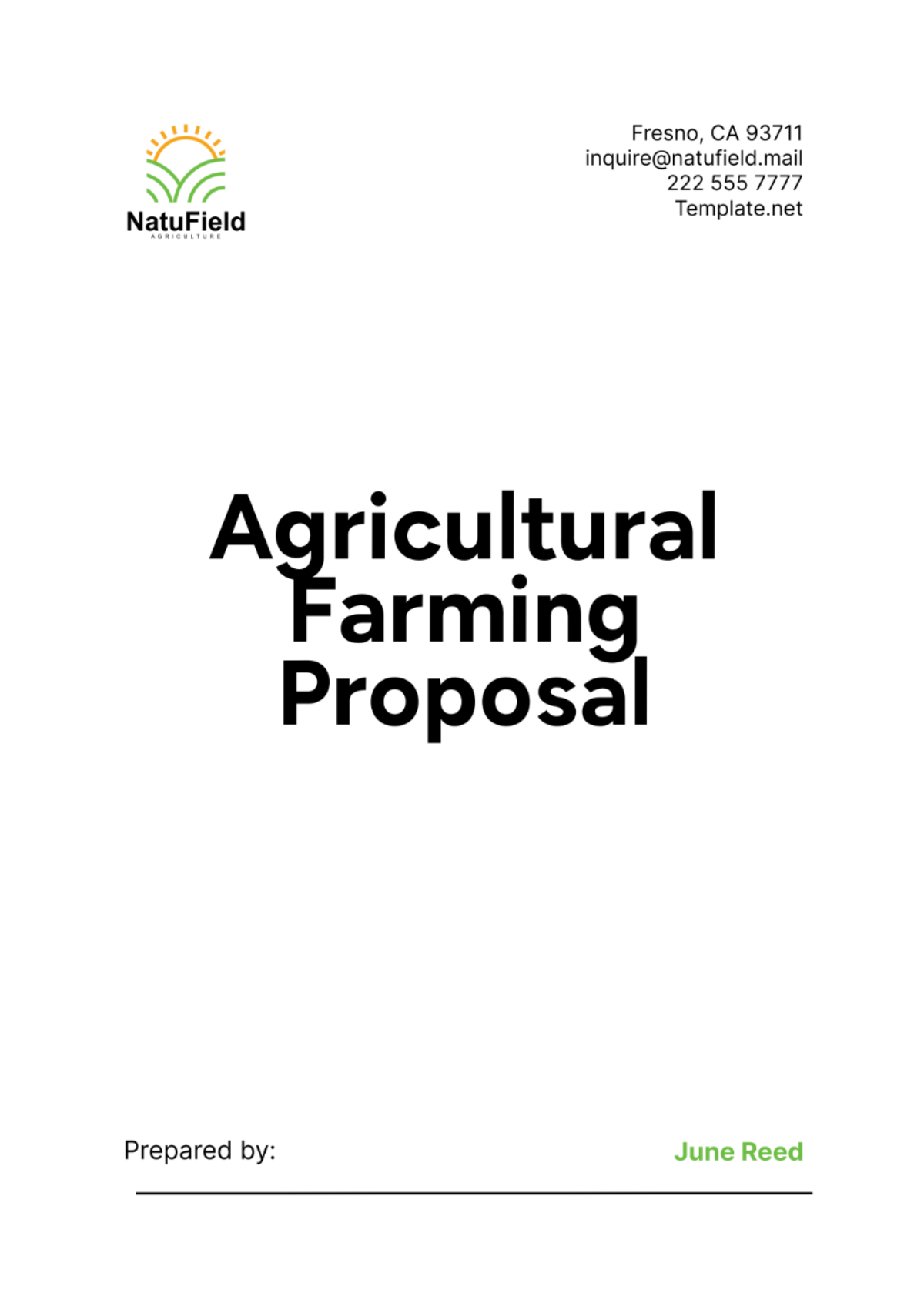 Agricultural Farming Proposal Template - Edit Online & Download