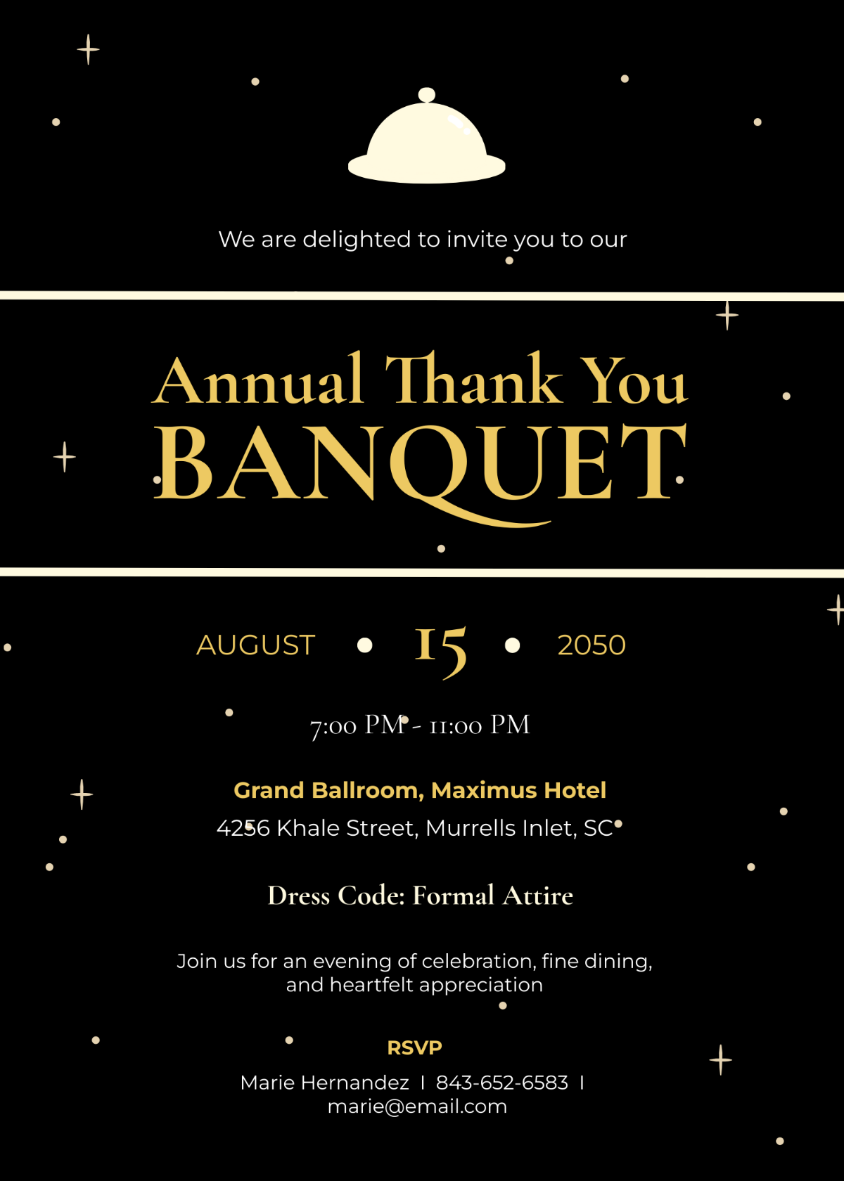 Thank You Banquet Invitation