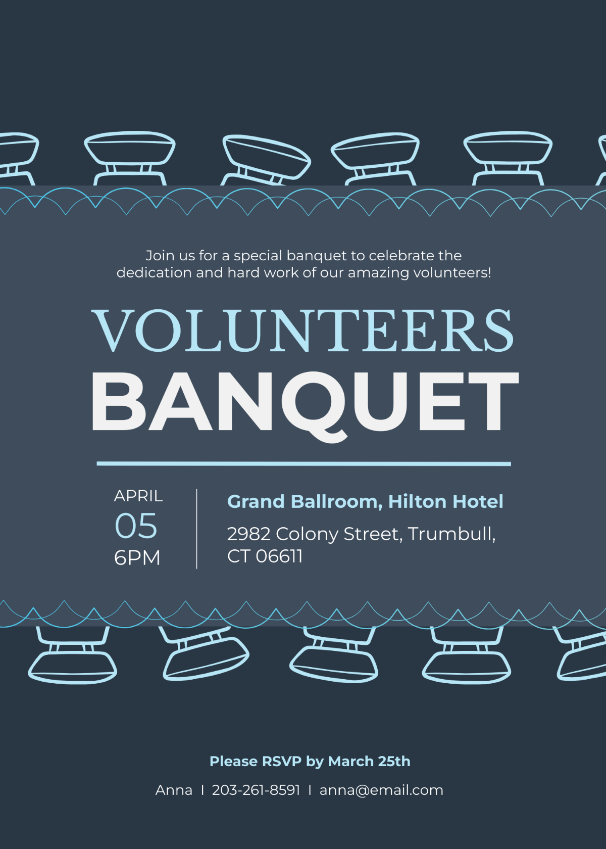 Volunteers Banquet Invitation