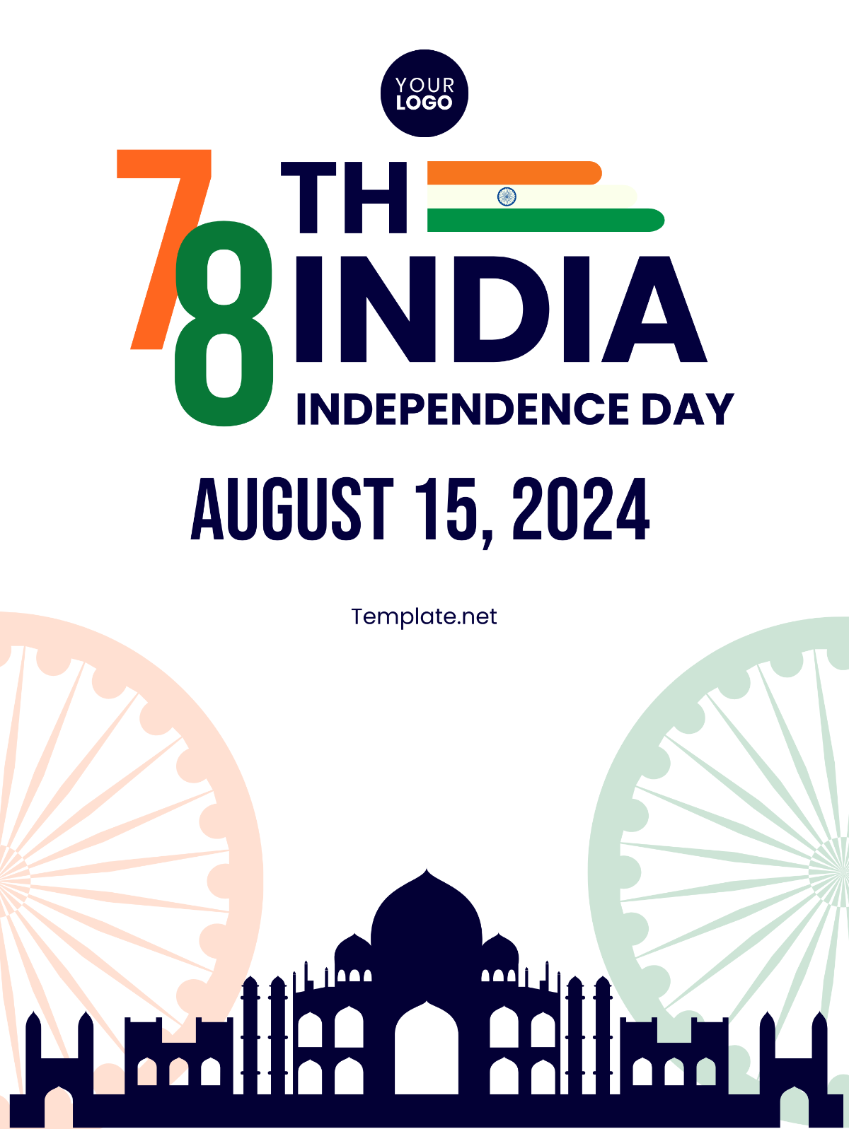 78th India Independence Day Template - Edit Online & Download