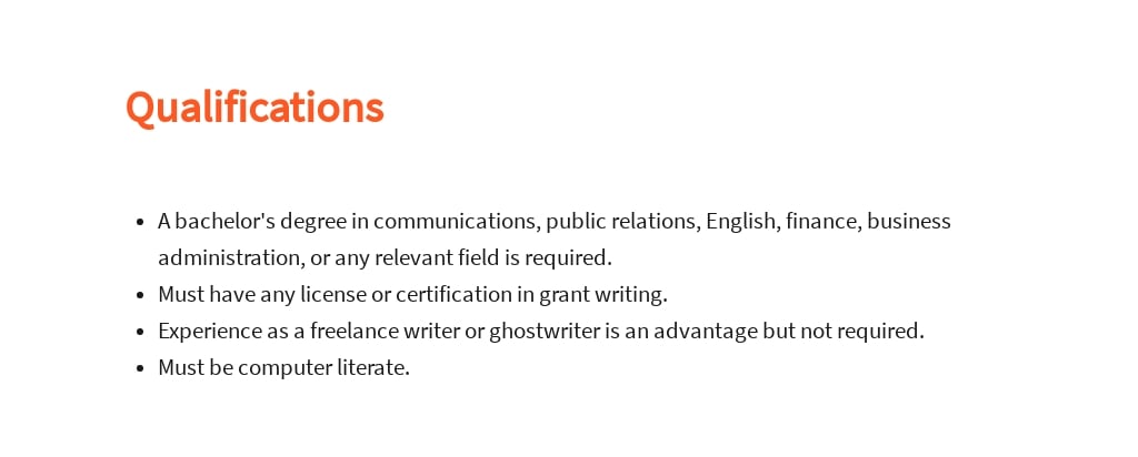 Free Freelance Grant Writer Job Description Template 5.jpe