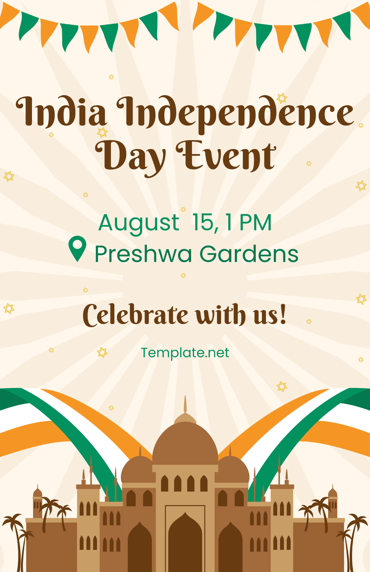 India Independence Day Event Poster
