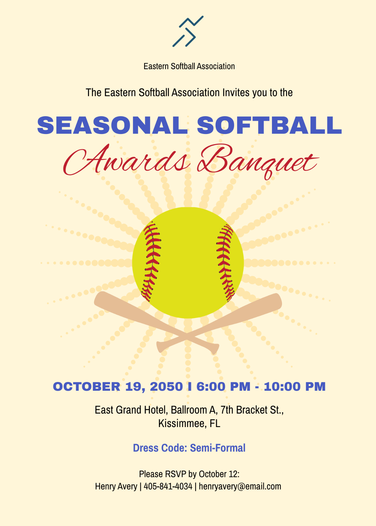 Softball Banquet Invitation
