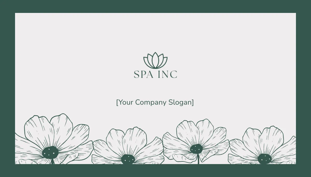 Free Spa Facial Treatments Business Card Template to Edit Online