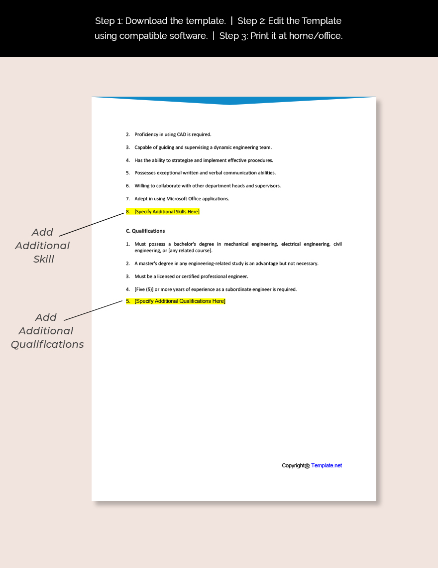 Free Engineering Supervisor Job Ad Description Template Download In 