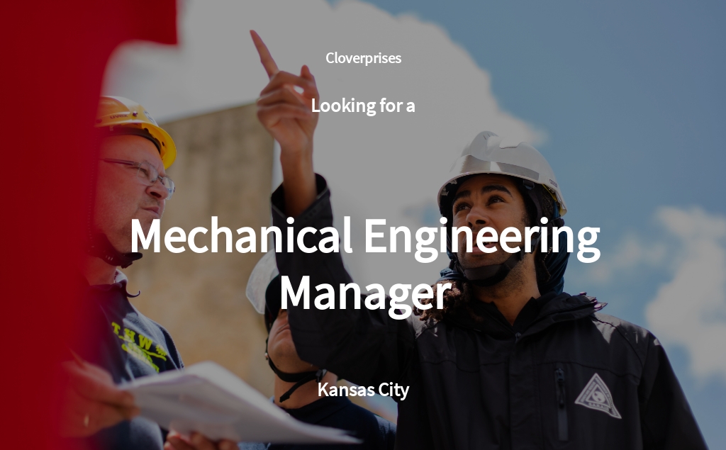 Mechanical Engineering Manager Job Ad/Description Template - Google