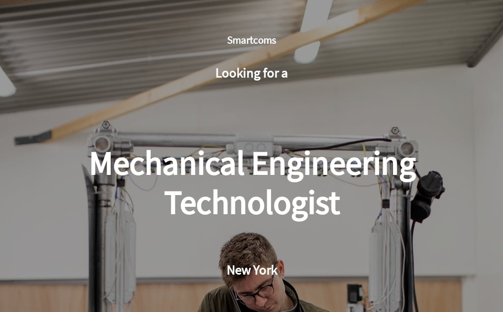 Free Mechanical Engineering Technologist Job Ad/Description Template.jpe