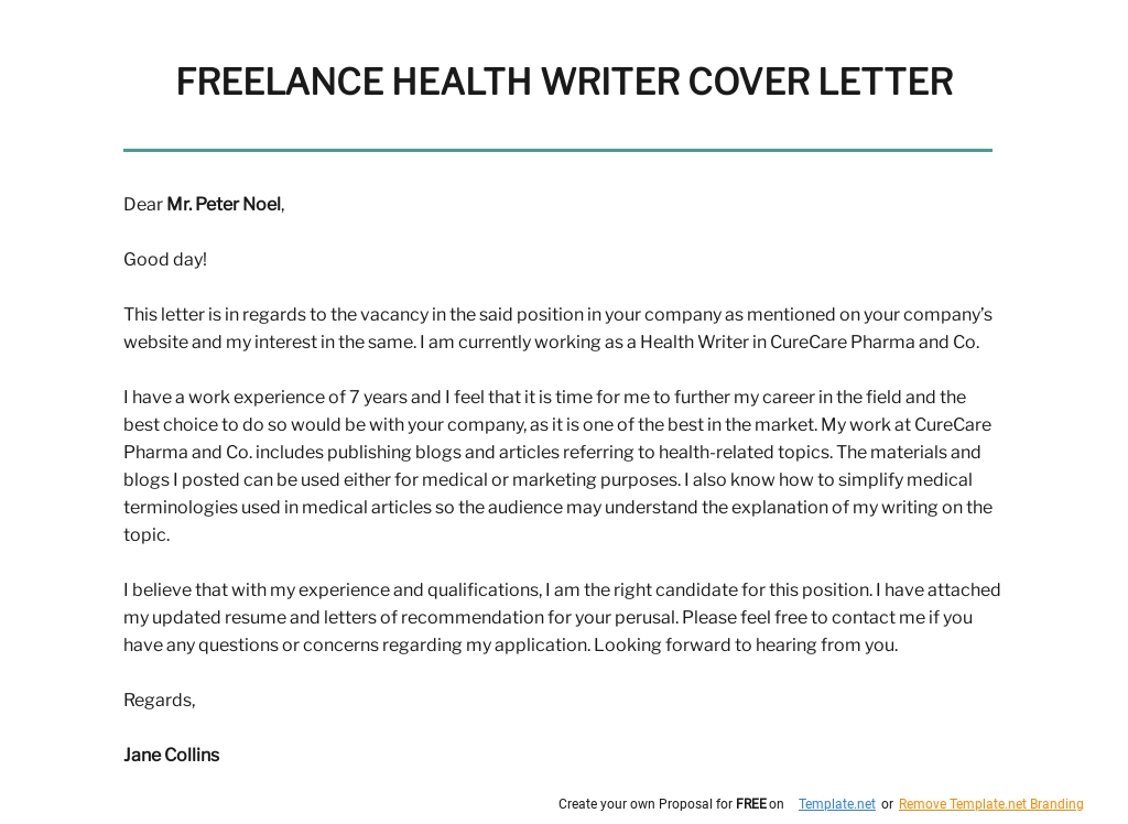 Service Writer Cover Letter Template Google Docs, Word