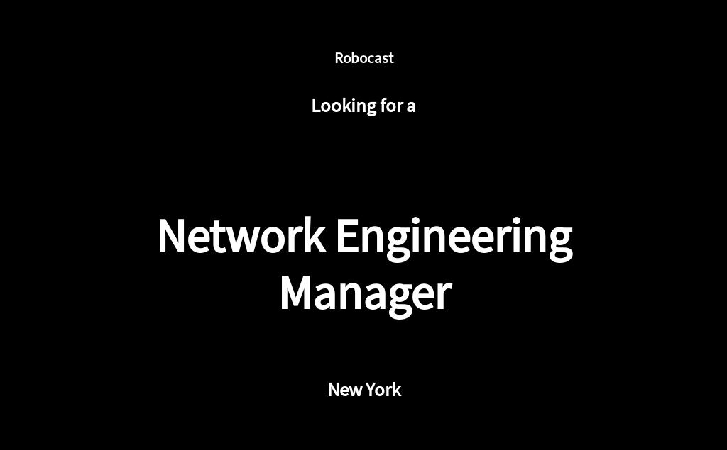 Free Network Engineering Manager Job Ad/Description Template.jpe