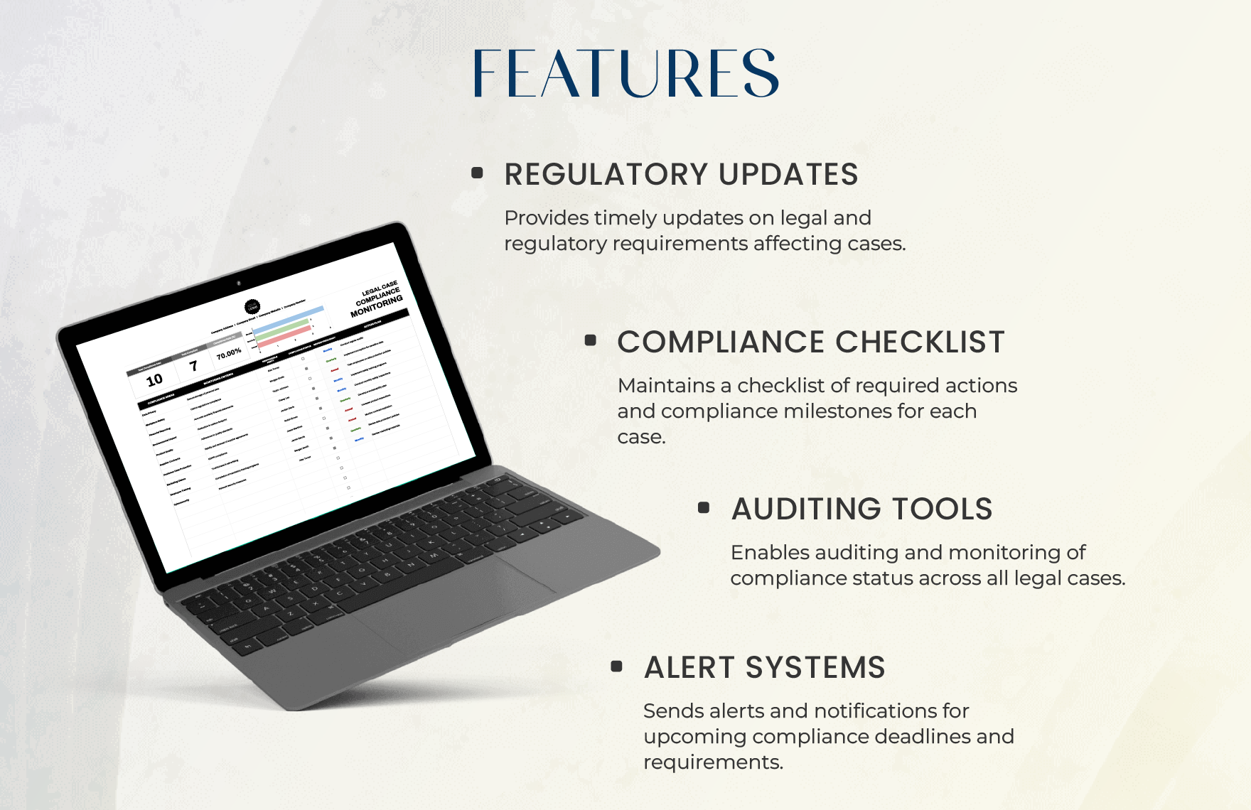 Legal Case Compliance Monitoring Template