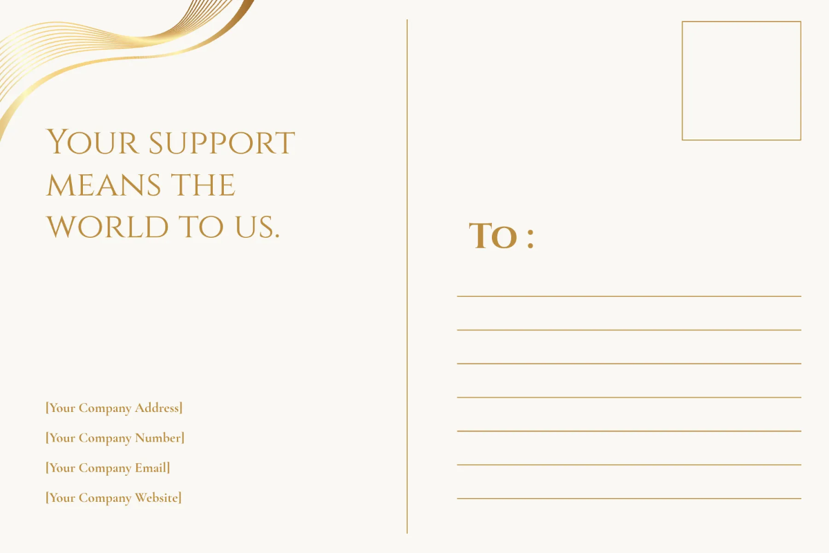 Free Luxury Post Card Template to Edit Online