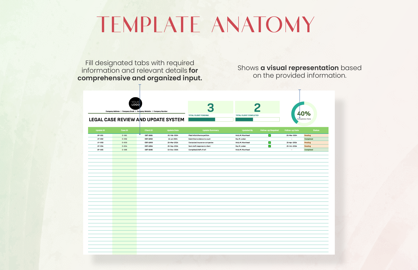 Legal Case Review and Update System Template