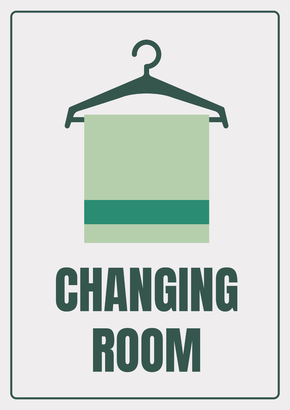 Spa Changing Room Signage