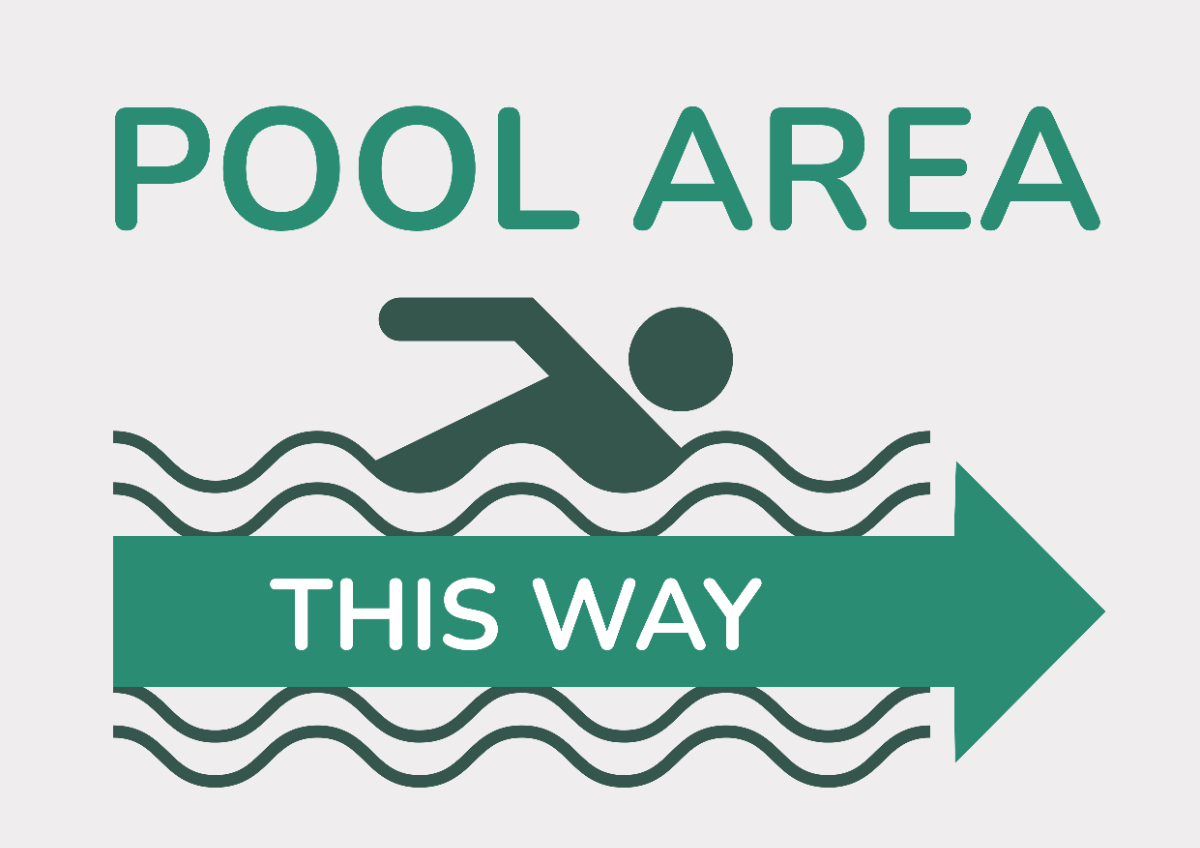 Spa Pool Area Signage