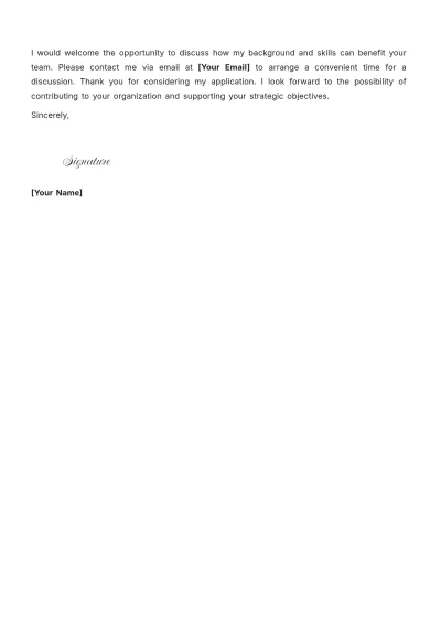 Free Strategic Planning Office Manager Cover Letter to Edit Online