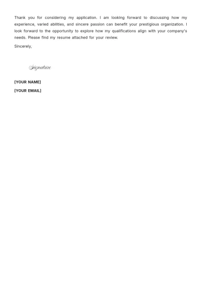 Free Casino Bartender Cover Letter to Edit Online