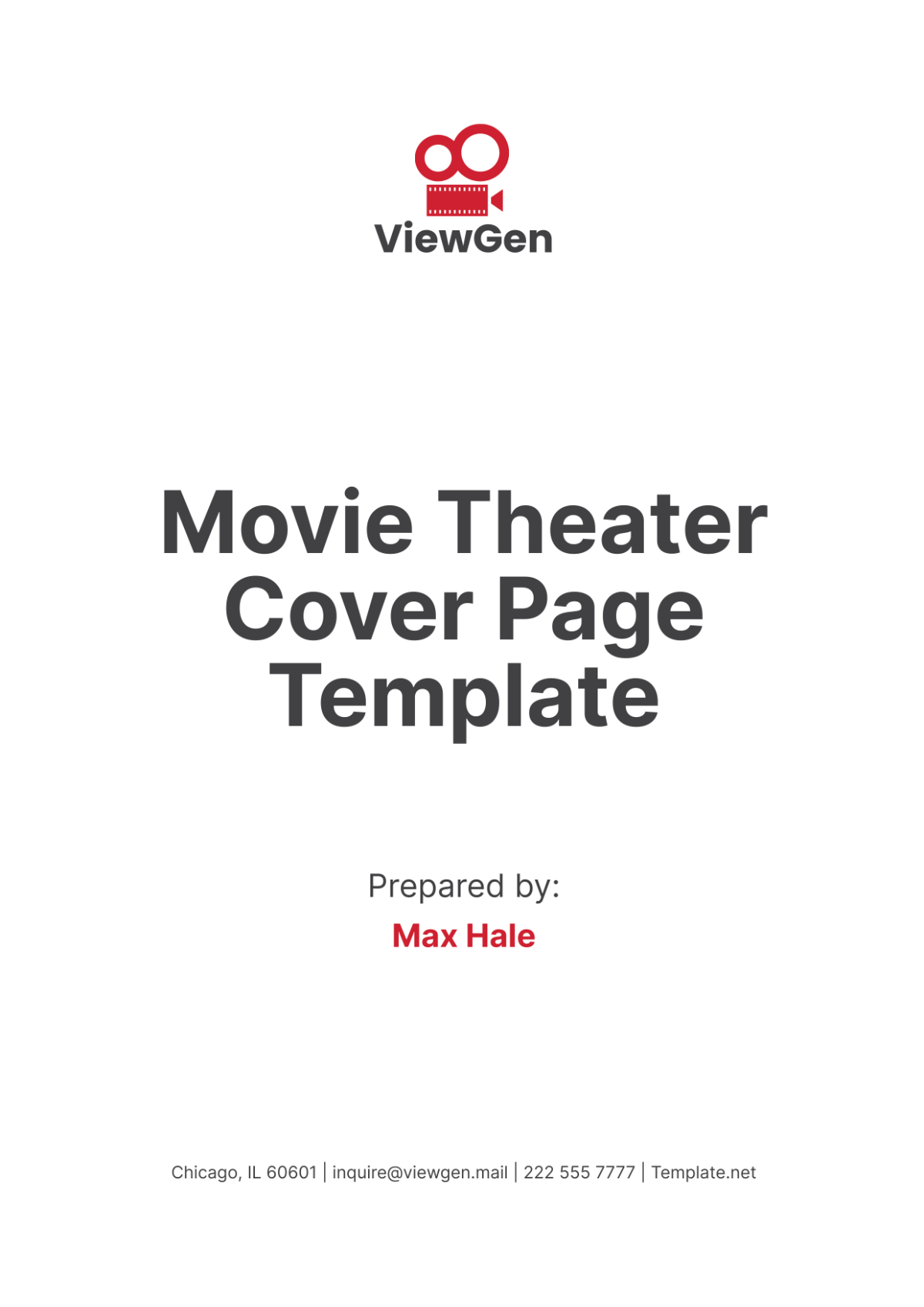 Movie Theater Cover Page