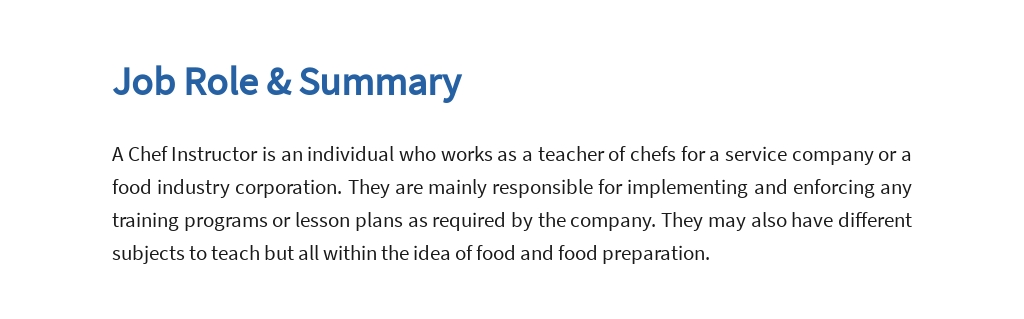 Free Chef Instructor Job Ad and Description Template 2.jpe