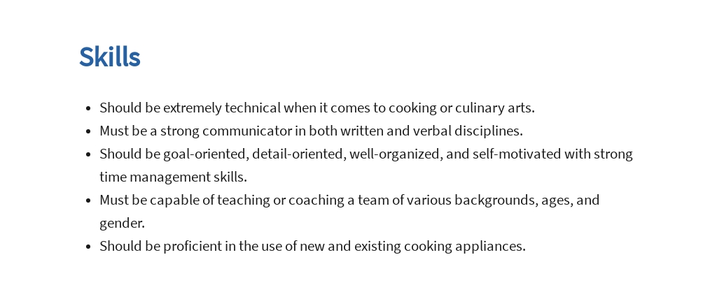 Free Chef Instructor Job Ad and Description Template 4.jpe
