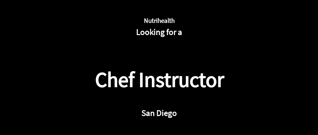 Free Chef Instructor Job Ad and Description Template.jpe