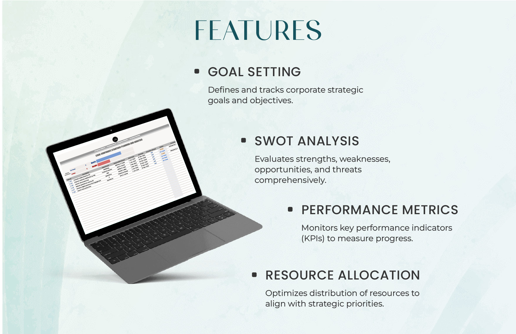 Legal Corporate Strategic Planning and Analysis Template