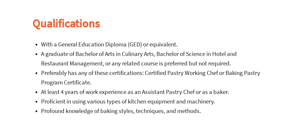 Free Assistant Pastry Chef Job Ad and Description Template 5.jpe