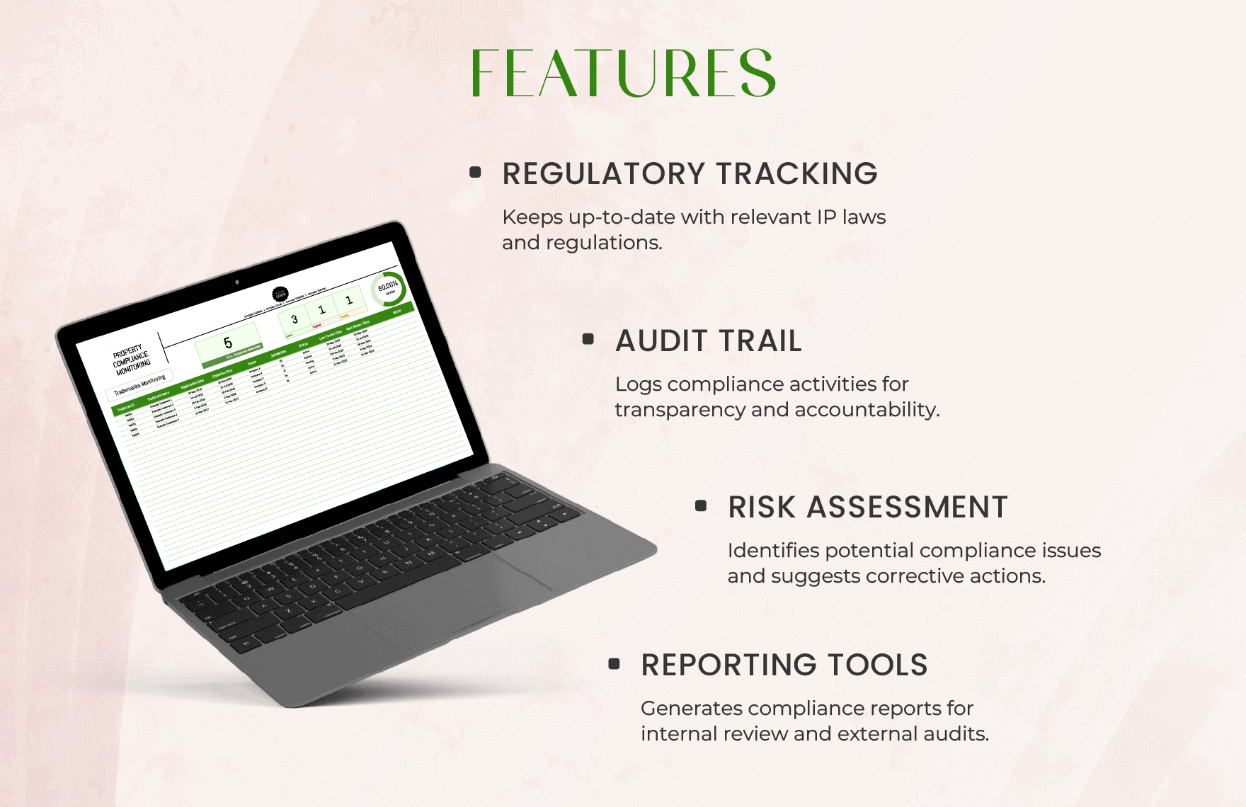 Legal Intellectual Property Compliance Monitoring Template