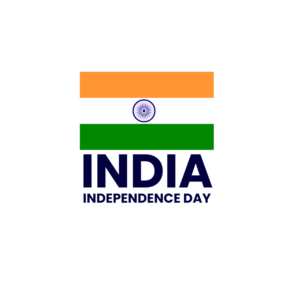 India Independence Day Flag Clipart