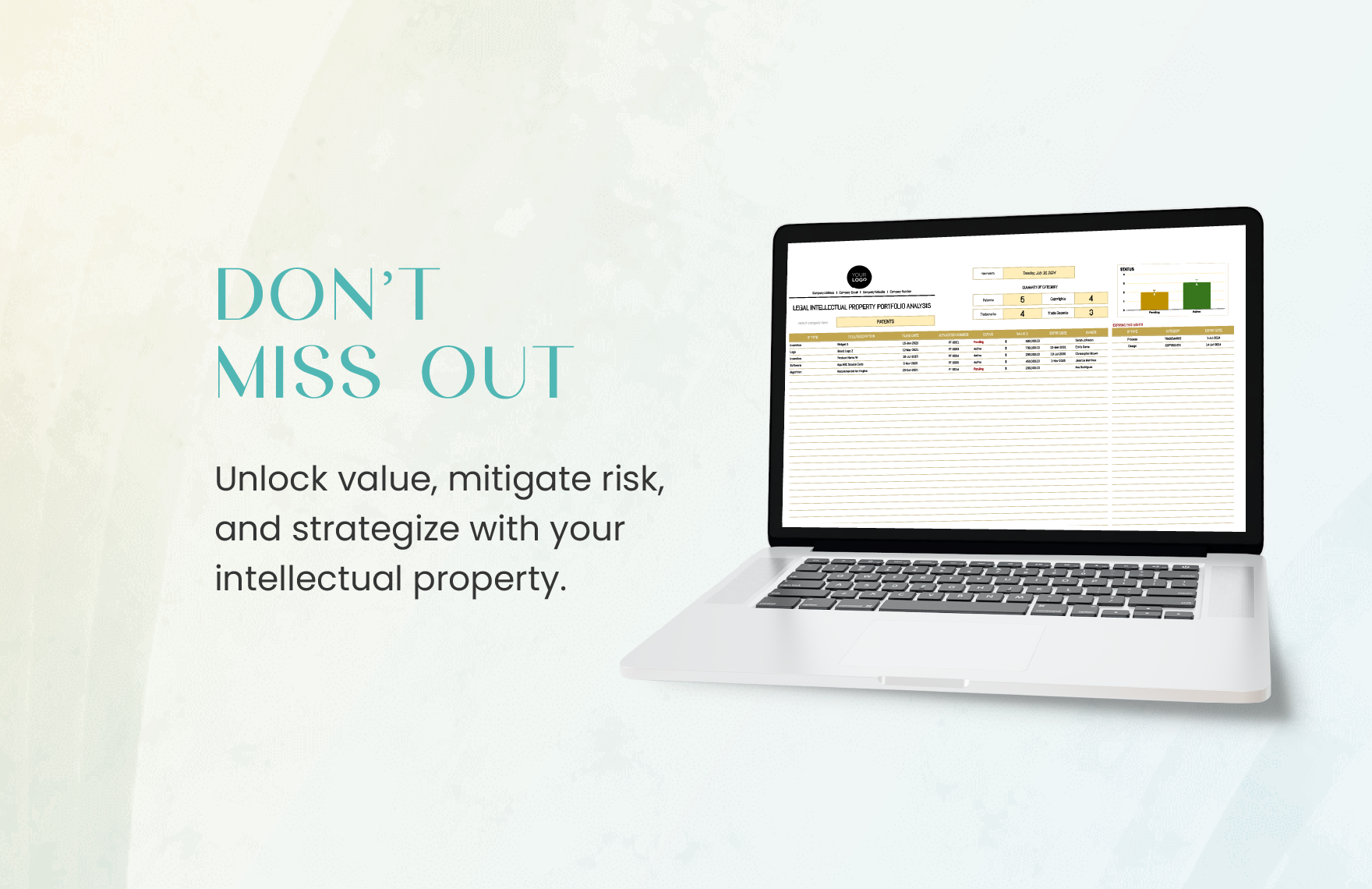 Legal Intellectual Property Portfolio Analysis Template