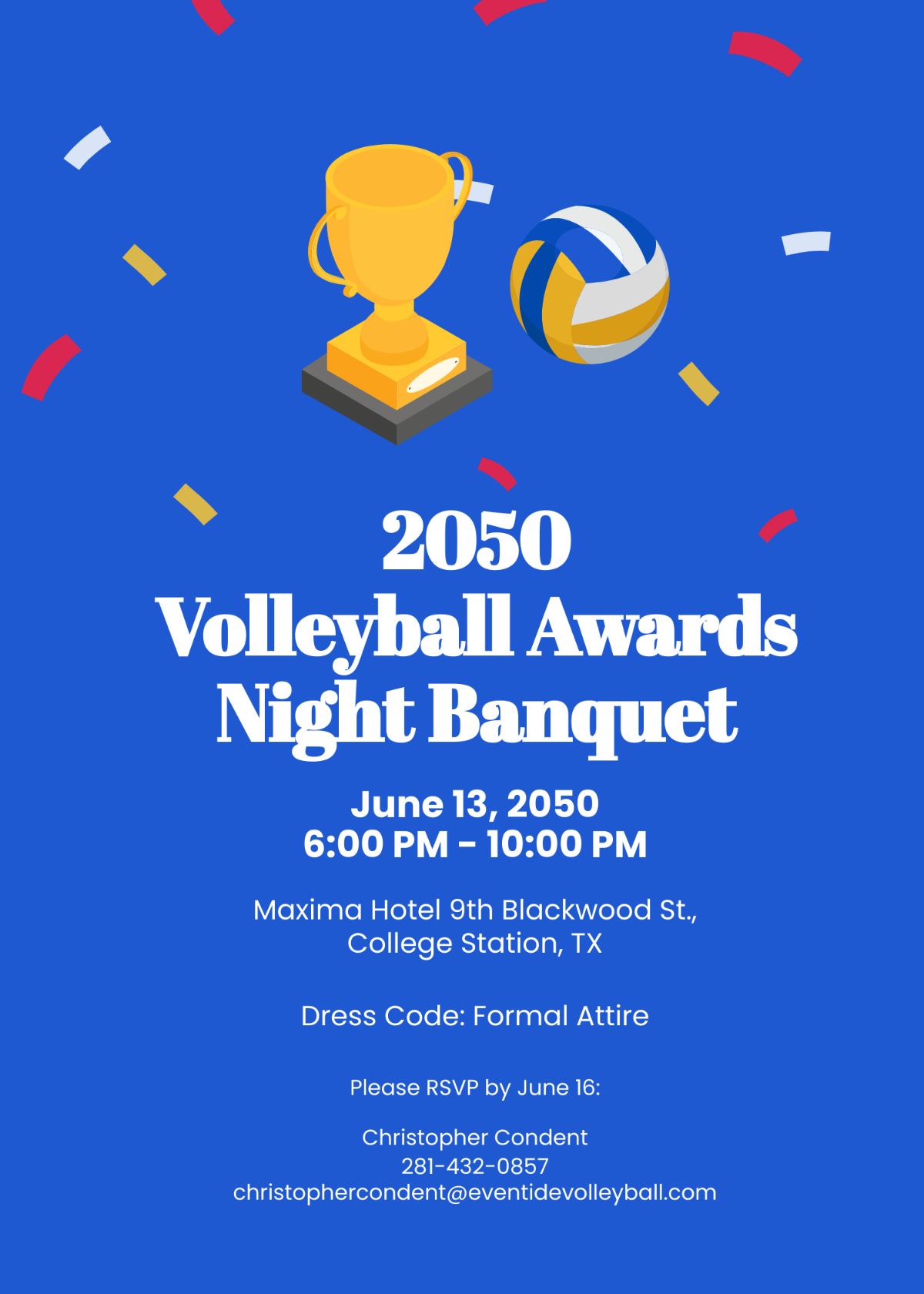 Volleyball Banquet Invitation