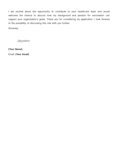 Free Vaccination Pharmacist Cover Letter to Edit Online