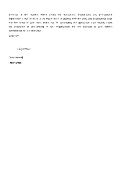 Free Junior Accountant Executive Cover Letter to Edit Online