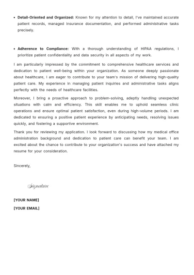 Free Front Desk Medical Assistant Cover Letter to Edit Online