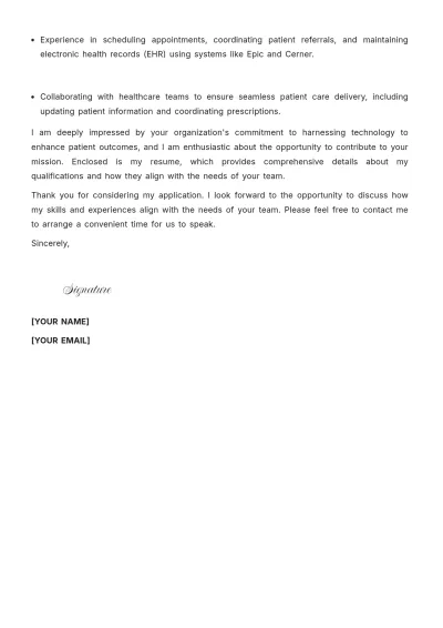 Free Telehealth Medical Assistant Cover Letter to Edit Online