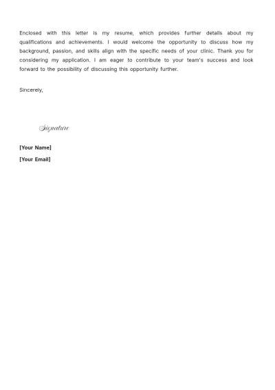 Free Pediatric Medical Assistant Cover Letter to Edit Online