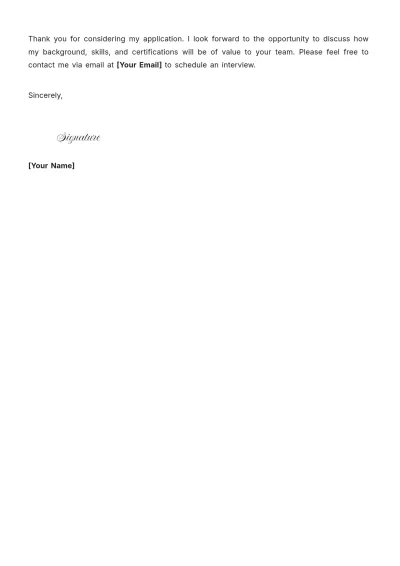 Free Medical Support Assistant Cover Letter to Edit Online
