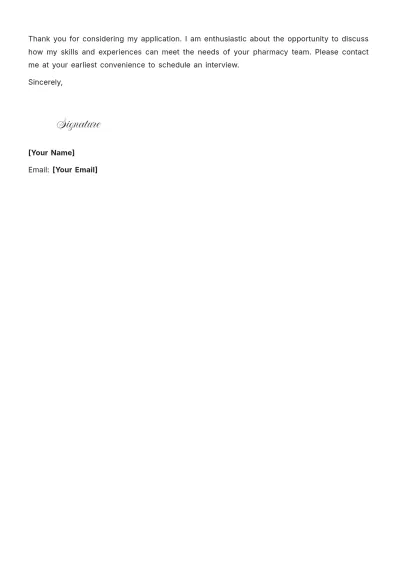 Free Float Pharmacist Cover Letter to Edit Online