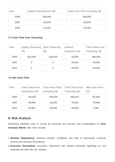 Free Car Wash Feasibility Study Budget Template to Edit Online