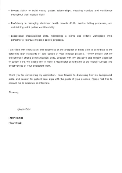 Free Family Practice Medical Assistant Cover Letter to Edit Online