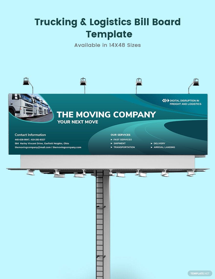 Trucking Logistics Billboard Template
