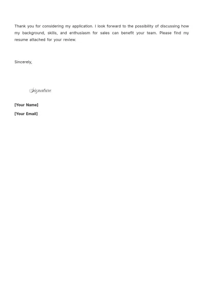 Free Account Executive Cover Letter to Edit Online