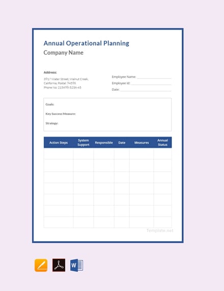 free annual operational plan template 440x570 1
